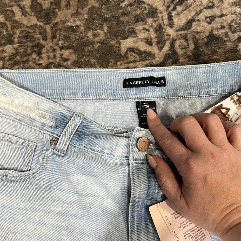 Bundle of two pairs of Sincerely Jules Denim Shorts • size 3/26 - Picture 5 of 7